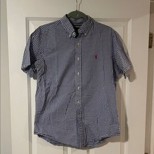Ralph Lauren Navy and White Checkered Shirt